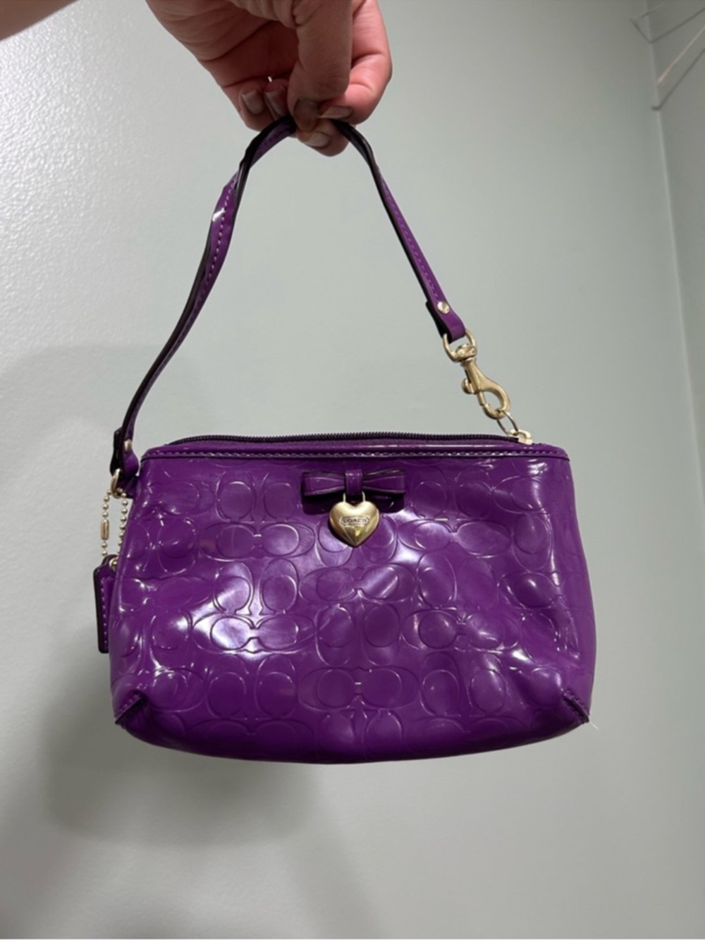 COACH - Purple Heart Wristlet
